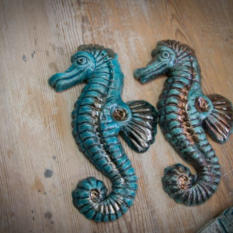 ceramic seahorses