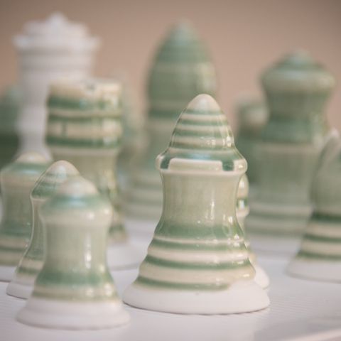 ceramic chess pieces